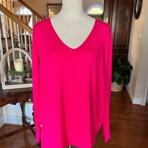 Chico's Pink Lightweight Sweater with Long Sleeves